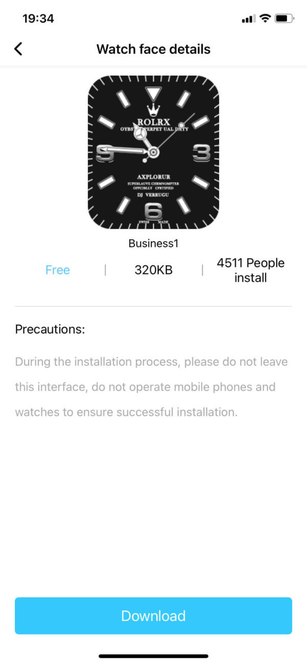 Watch face download