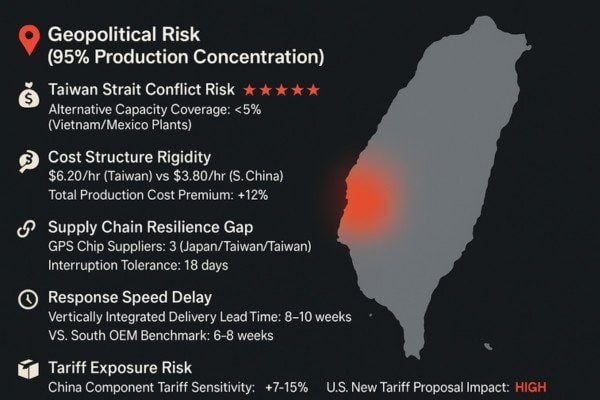 Garmin production vulnerability chart